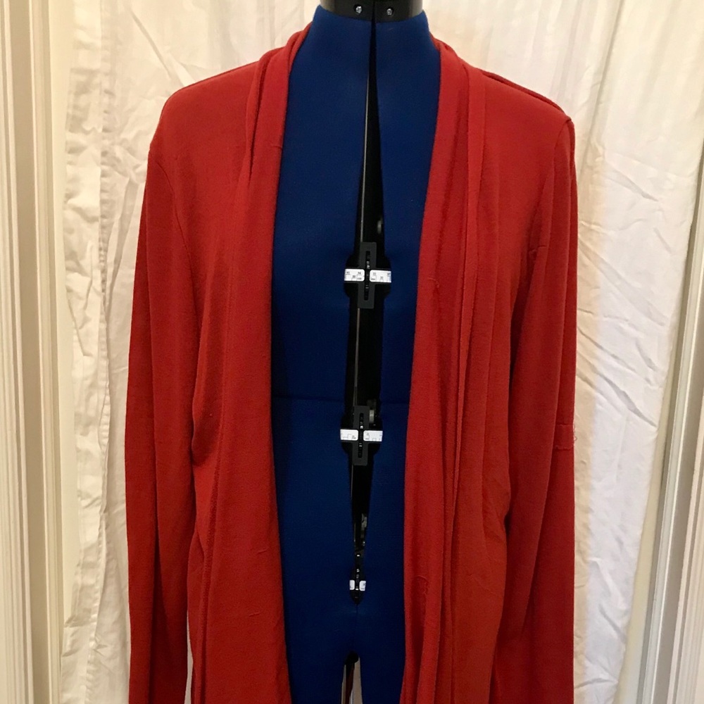 Mix by 41 Hawthorne Long Orange Cardigan